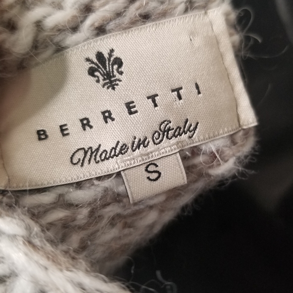 Beretti made in Italy Open Knit Wool Alpaca Blend Sweater - Picture 6 of 7